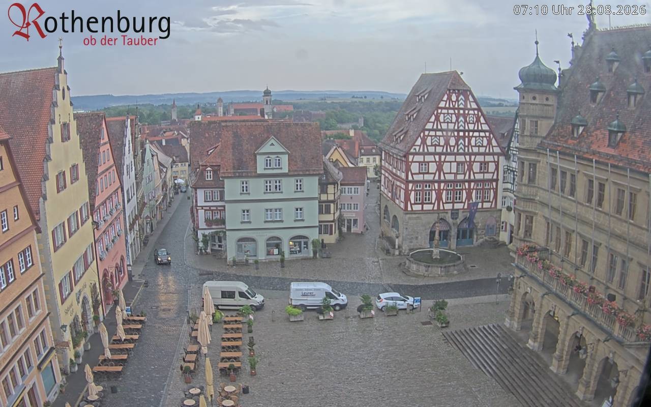 Archiv Foto Webcam Rothenburg ob der Tauber - Marktplatz