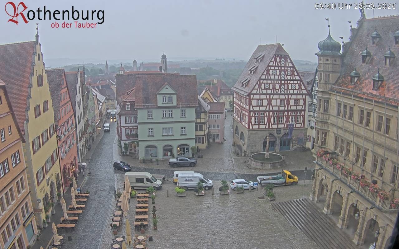 Archiv Foto Webcam Rothenburg ob der Tauber - Marktplatz