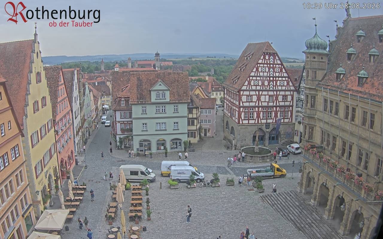 Archiv Foto Webcam Rothenburg ob der Tauber - Marktplatz