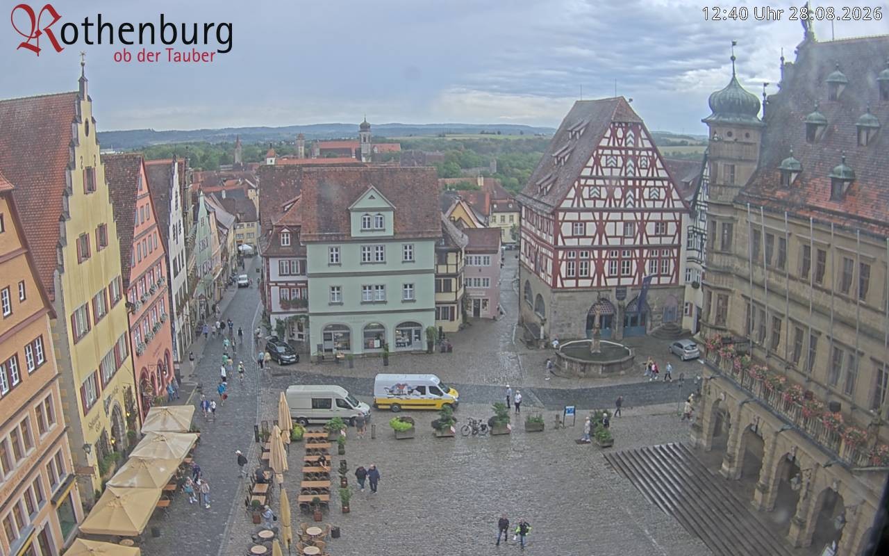 Archiv Foto Webcam Rothenburg ob der Tauber - Marktplatz