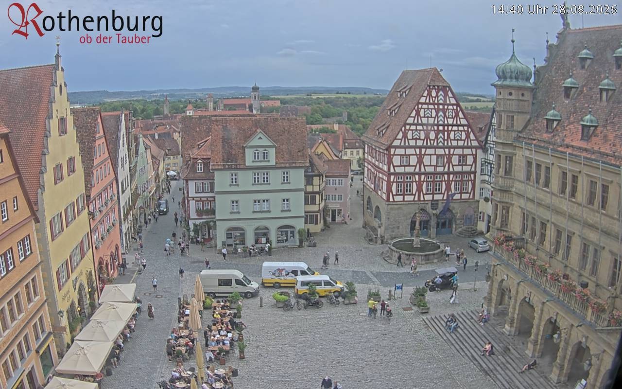 Archiv Foto Webcam Rothenburg ob der Tauber - Marktplatz
