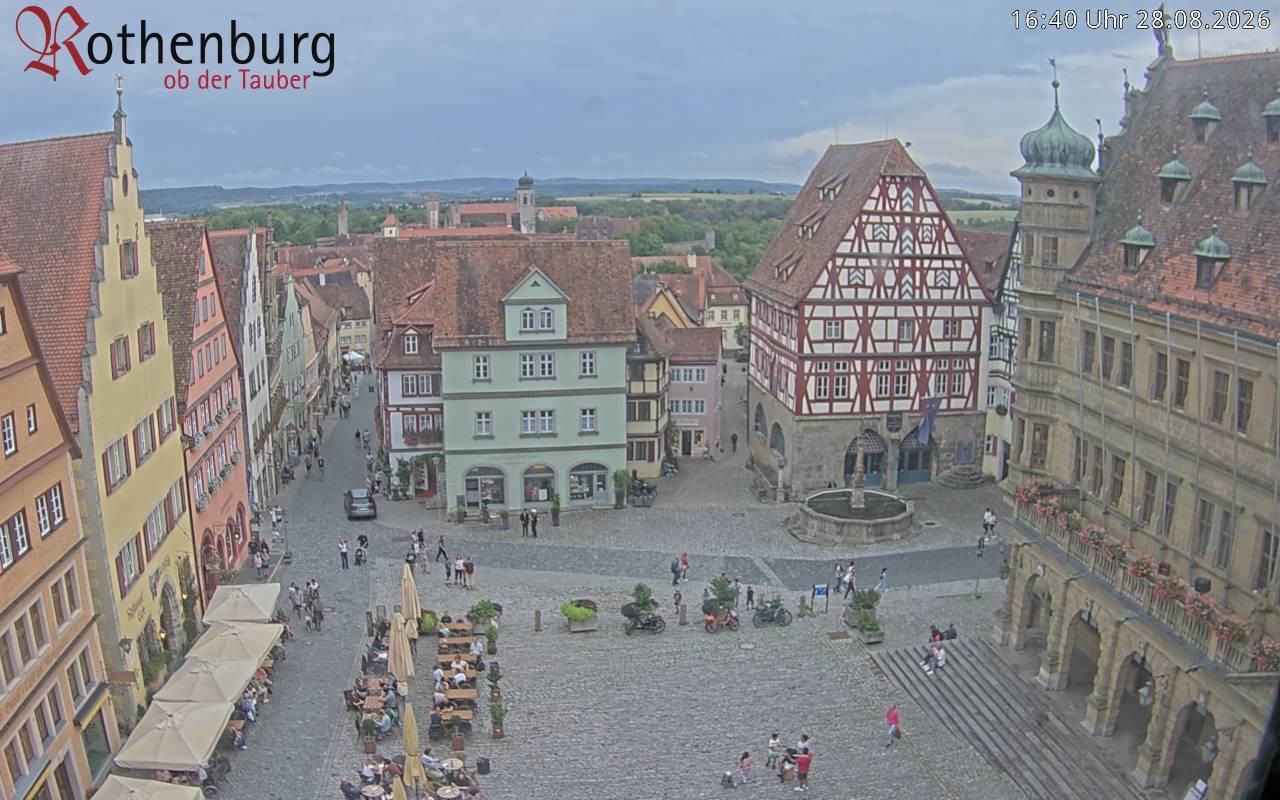 Archiv Foto Webcam Rothenburg ob der Tauber - Marktplatz