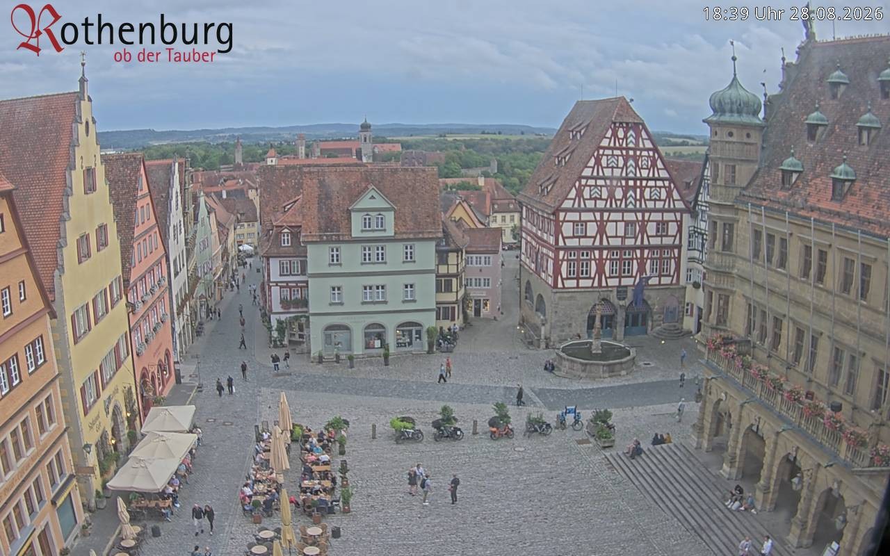 Archiv Foto Webcam Rothenburg ob der Tauber - Marktplatz