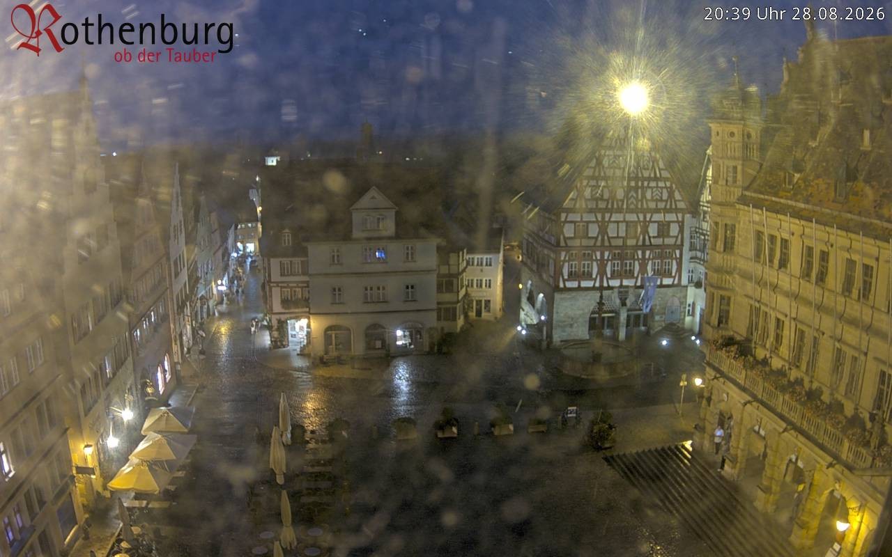Archiv Foto Webcam Rothenburg ob der Tauber - Marktplatz