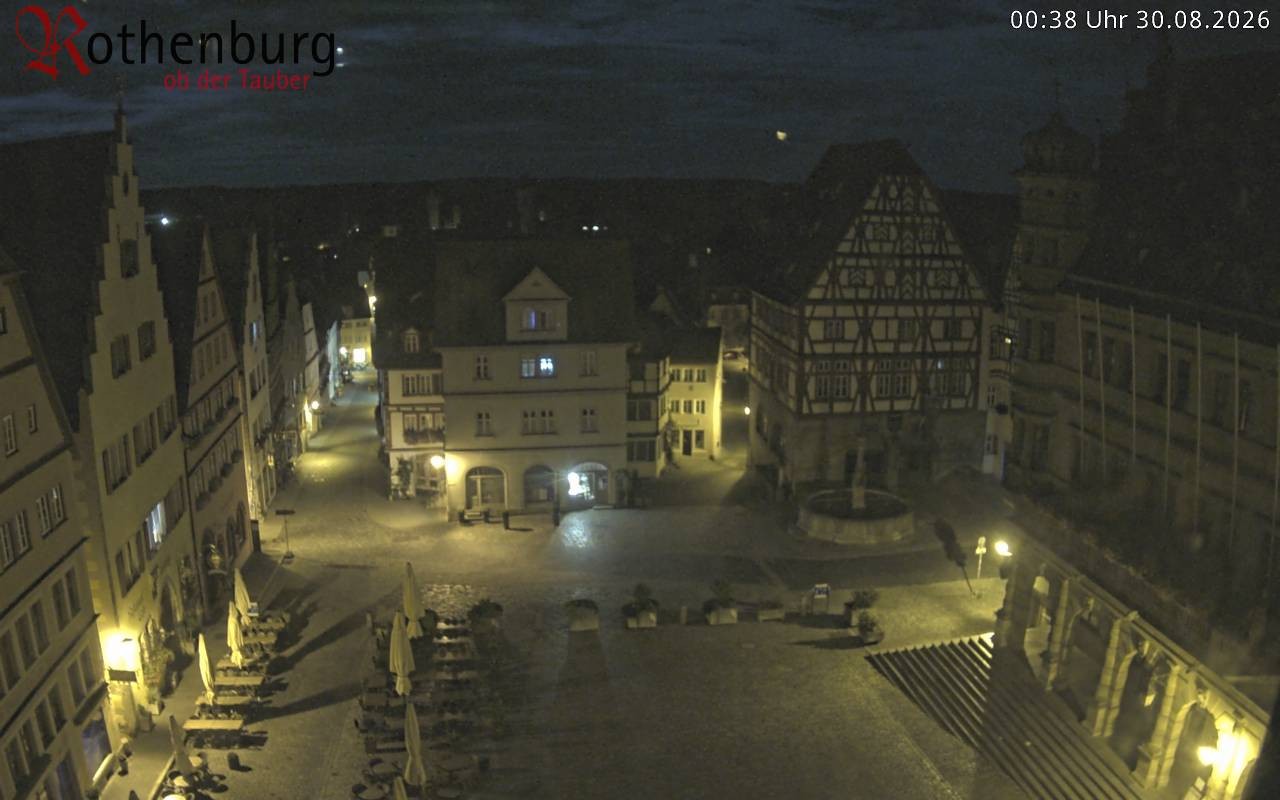 Archiv Foto Webcam Rothenburg ob der Tauber - Marktplatz