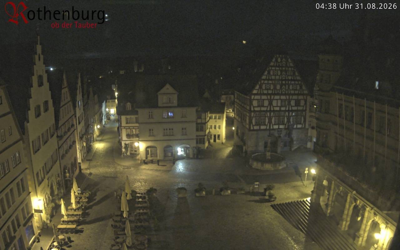Archived image Webcam Rothenburg ob der Tauber - Market Square