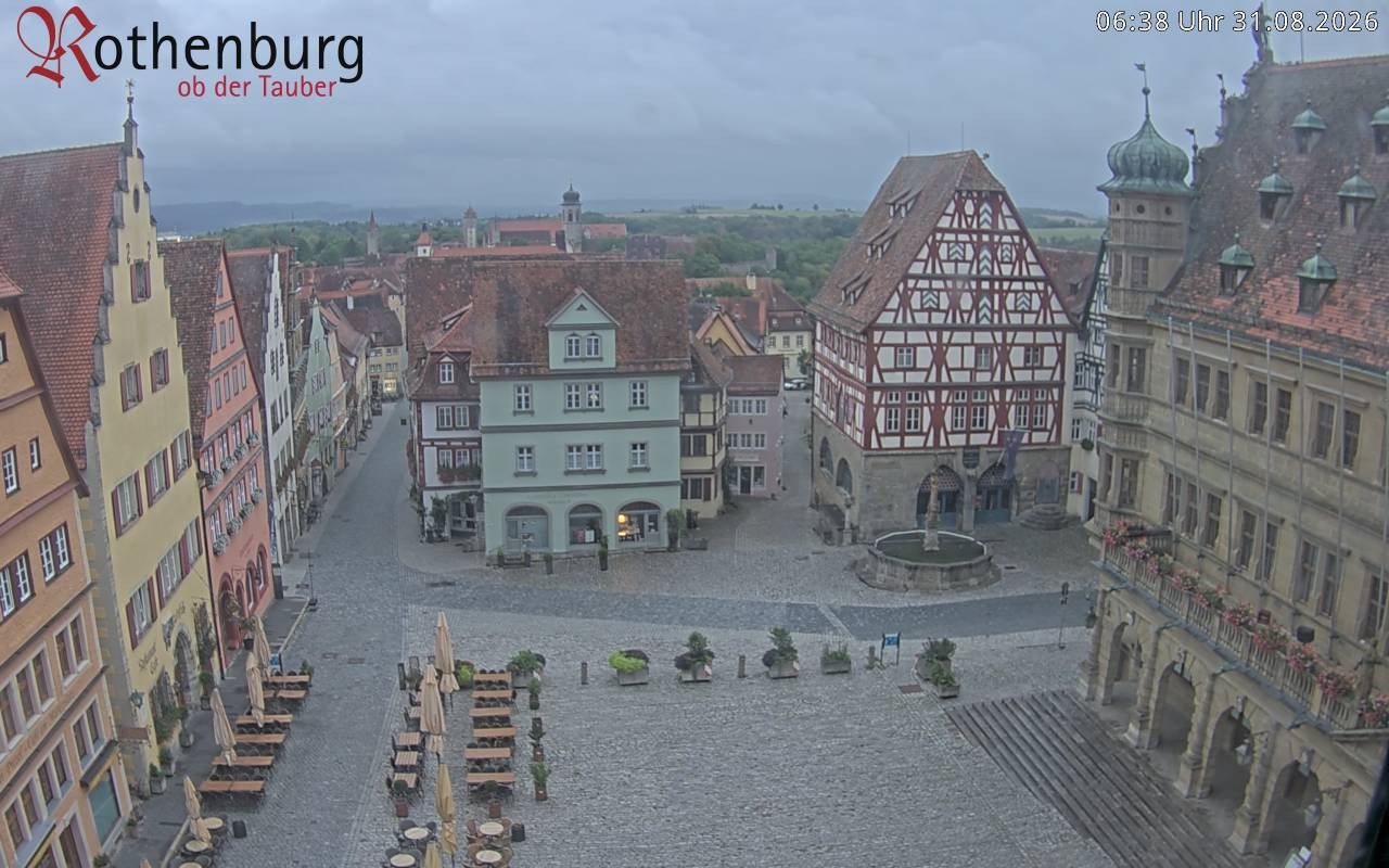 Archived image Webcam Rothenburg ob der Tauber - Market Square