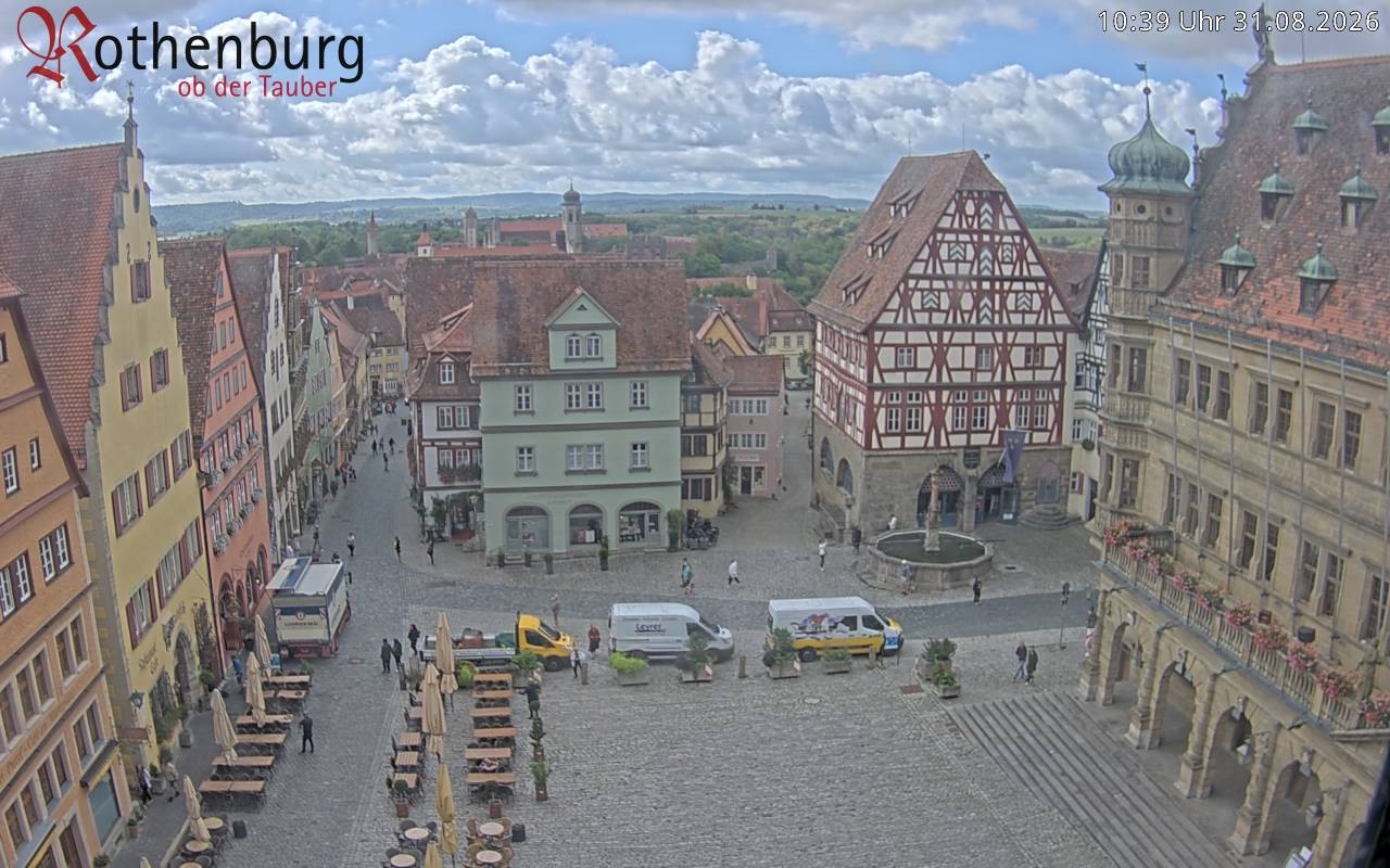 Archived image Webcam Rothenburg ob der Tauber - Market Square