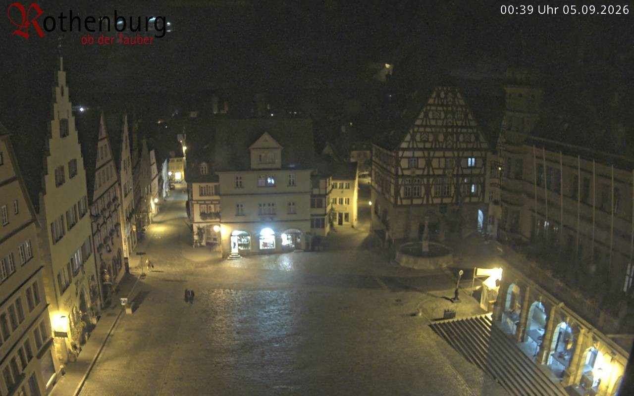 Archived image Webcam Rothenburg ob der Tauber - Market Square
