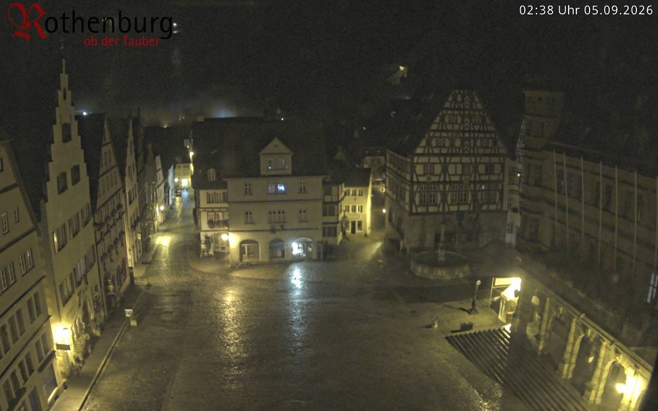 Archived image Webcam Rothenburg ob der Tauber - Market Square