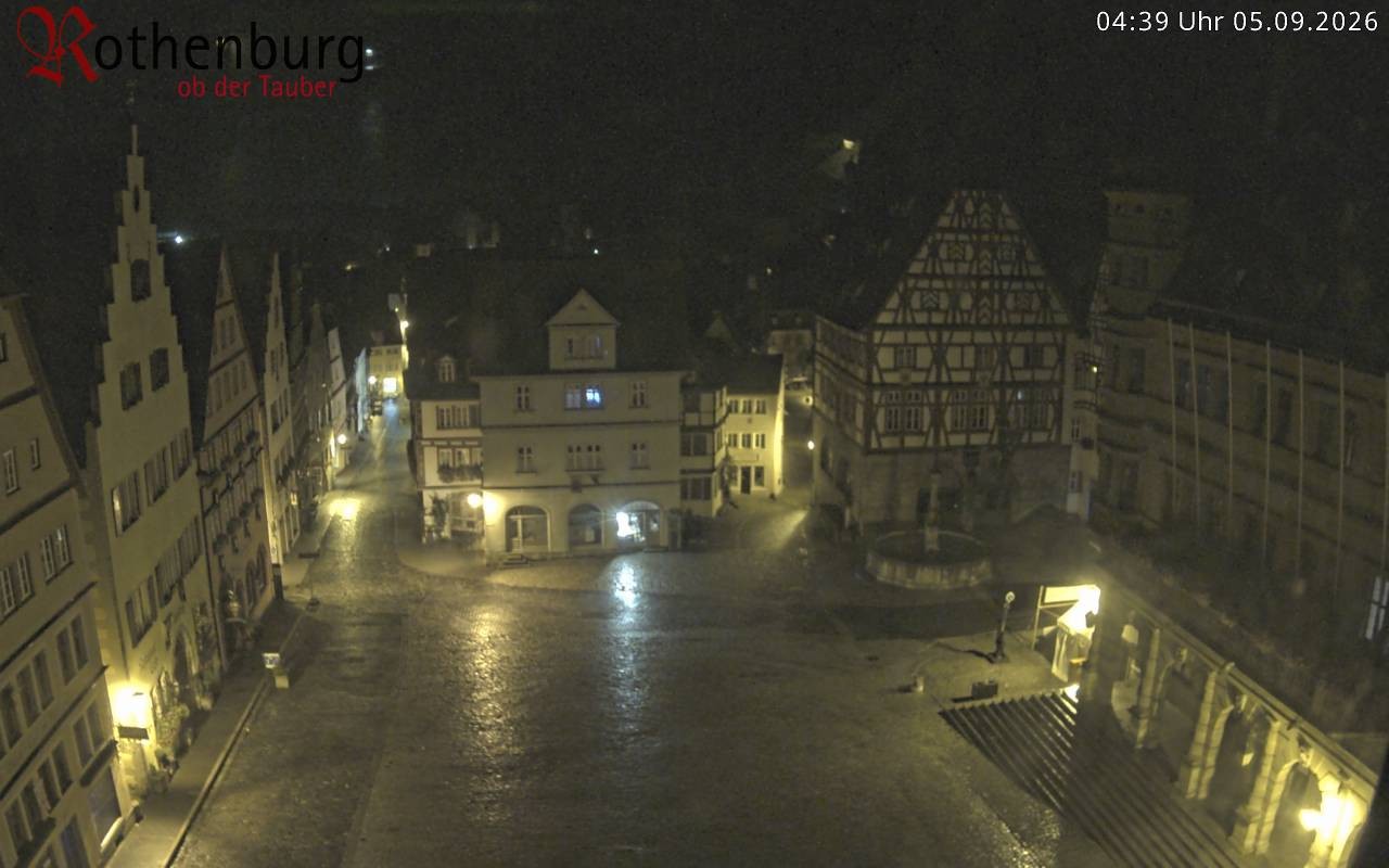Archived image Webcam Rothenburg ob der Tauber - Market Square