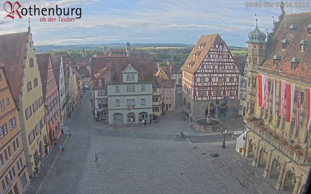 Archived image Webcam Rothenburg ob der Tauber - Market Square