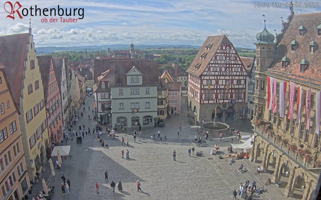 Archived image Webcam Rothenburg ob der Tauber - Market Square