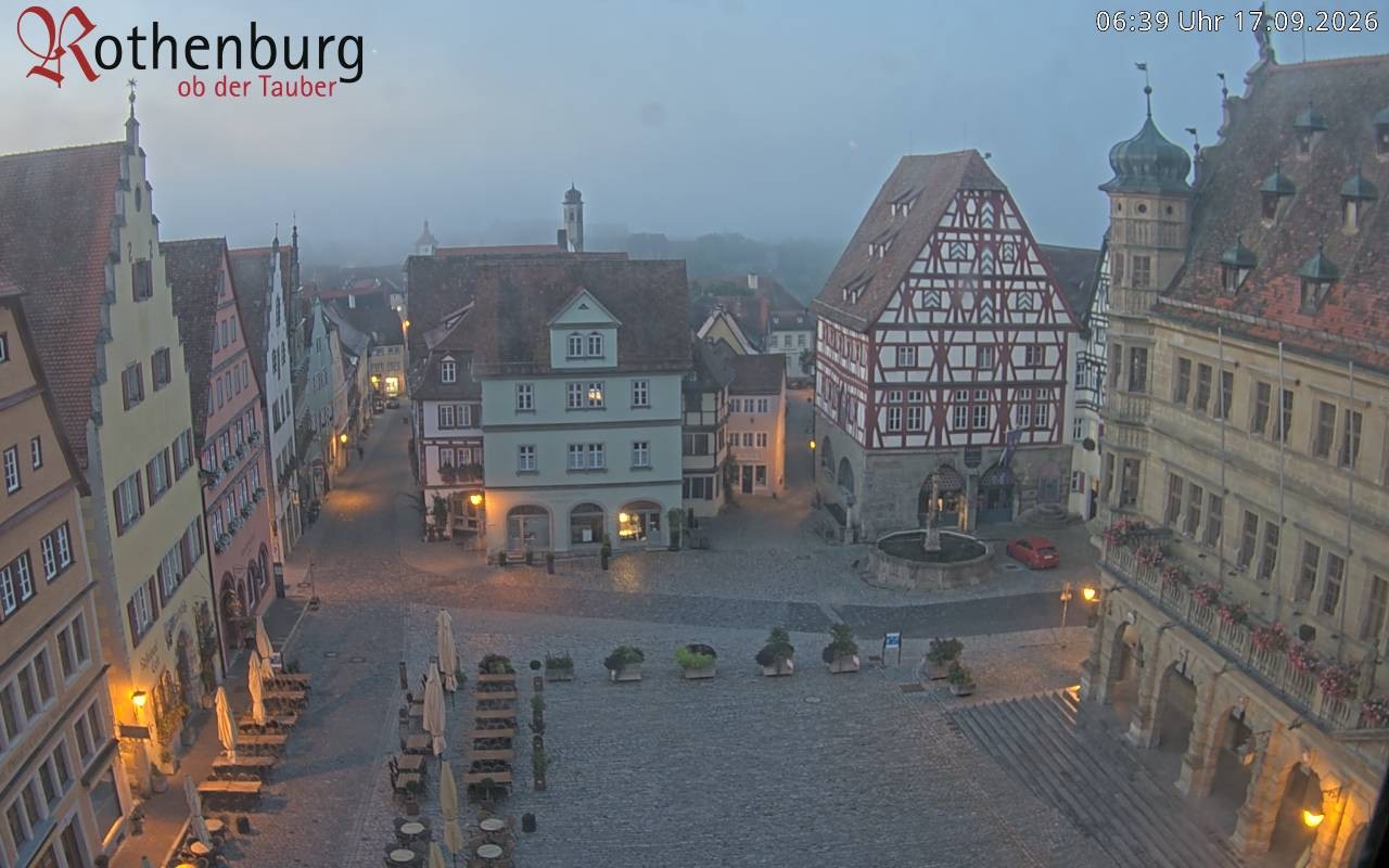 Archiv Foto Webcam Rothenburg ob der Tauber - Marktplatz
