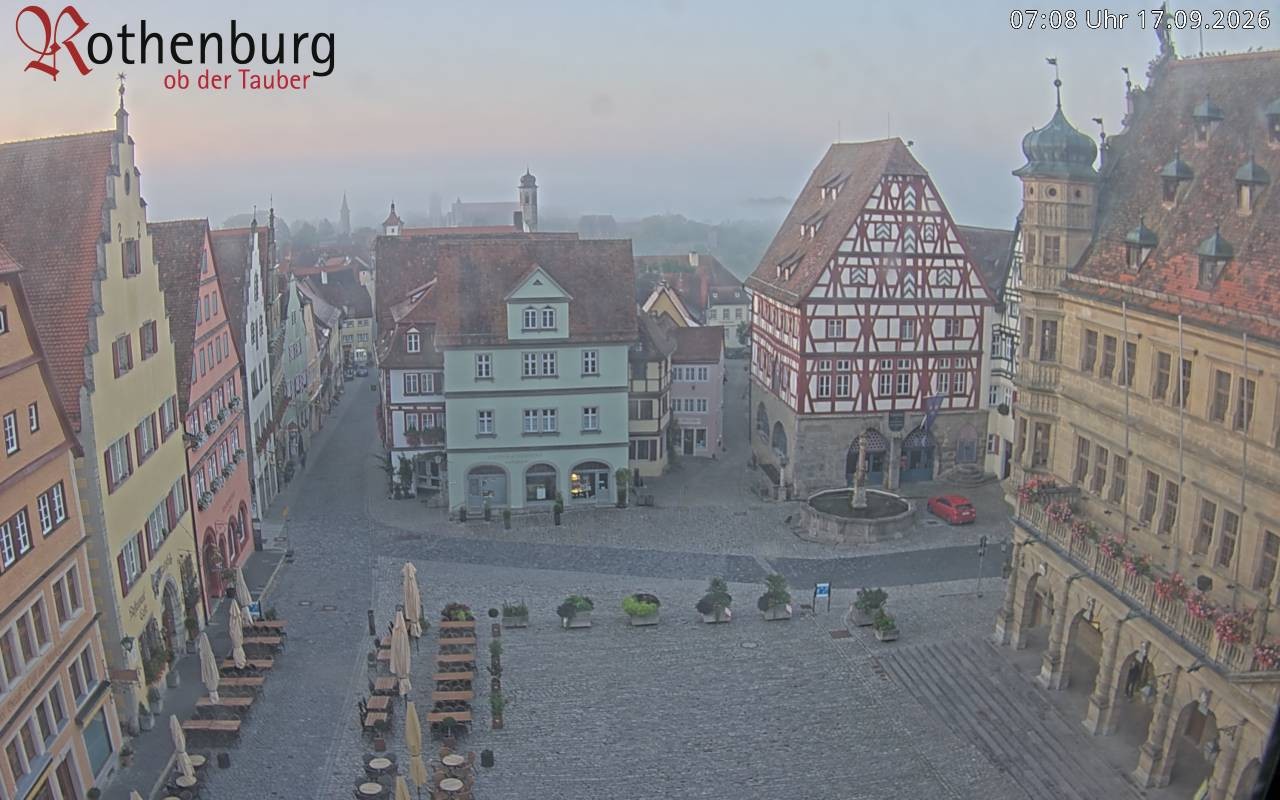 Archiv Foto Webcam Rothenburg ob der Tauber - Marktplatz