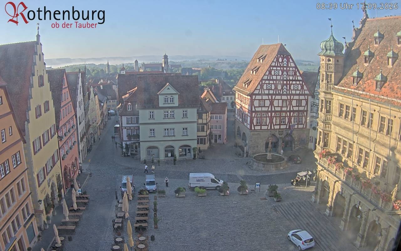 Archiv Foto Webcam Rothenburg ob der Tauber - Marktplatz