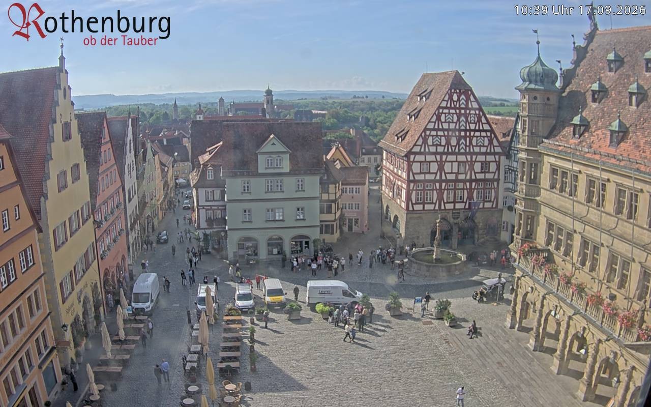 Archiv Foto Webcam Rothenburg ob der Tauber - Marktplatz