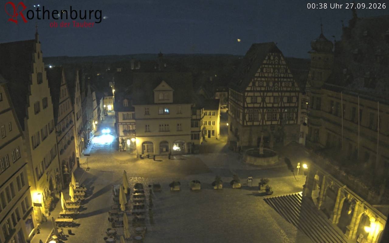 Archiv Foto Webcam Rothenburg ob der Tauber - Marktplatz