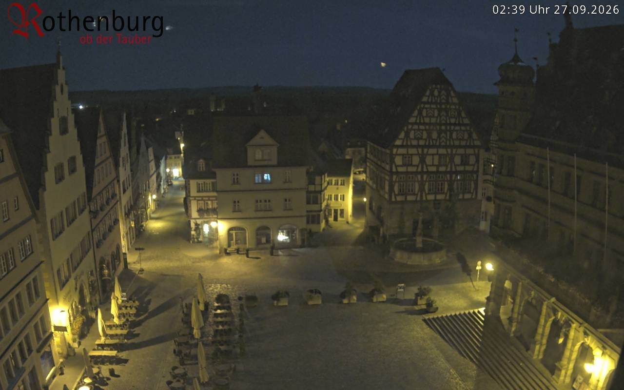Archiv Foto Webcam Rothenburg ob der Tauber - Marktplatz