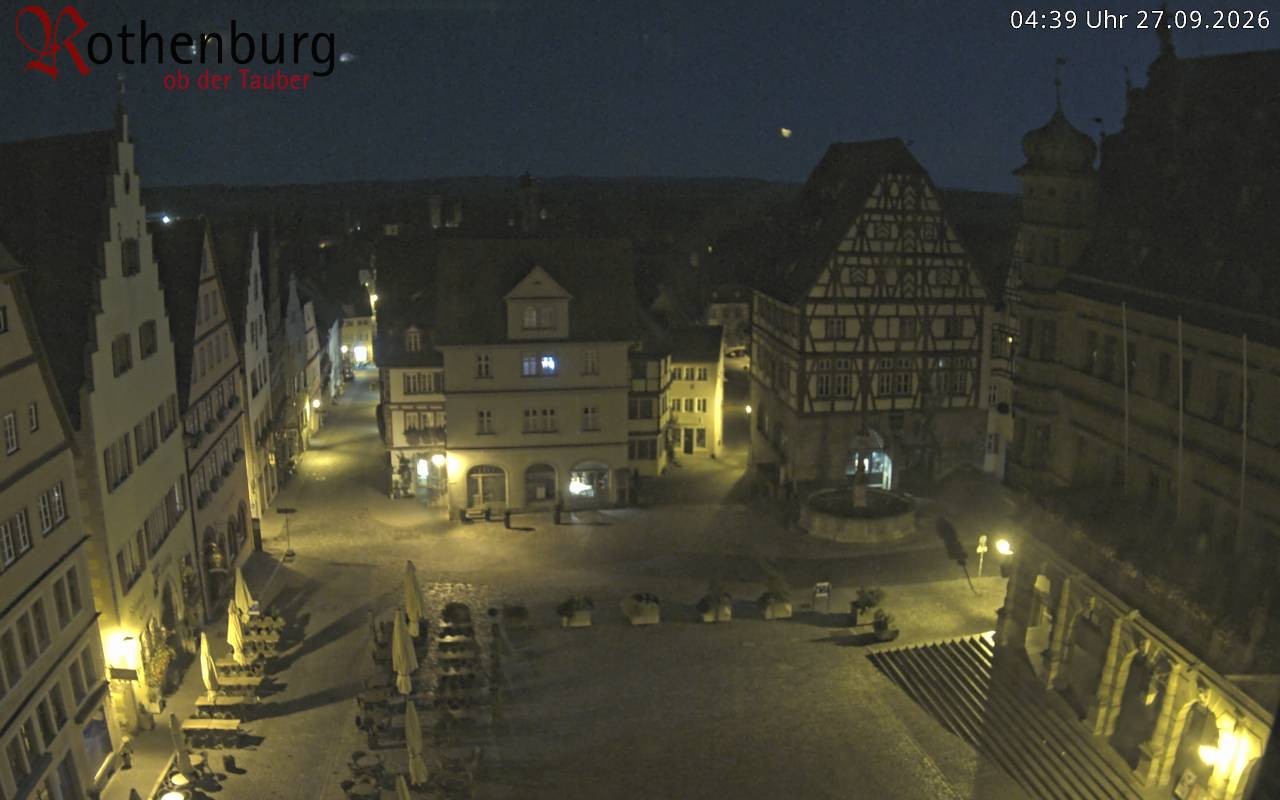 Archiv Foto Webcam Rothenburg ob der Tauber - Marktplatz