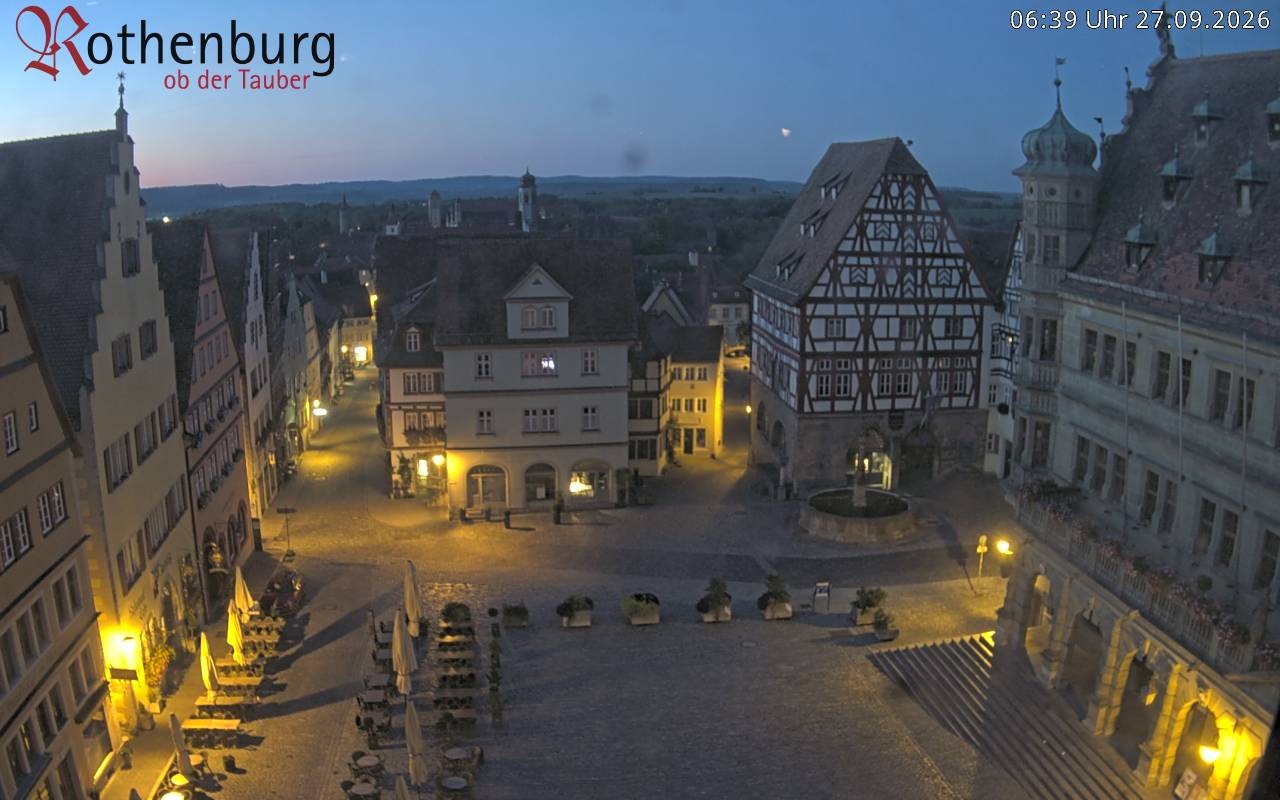 Archiv Foto Webcam Rothenburg ob der Tauber - Marktplatz