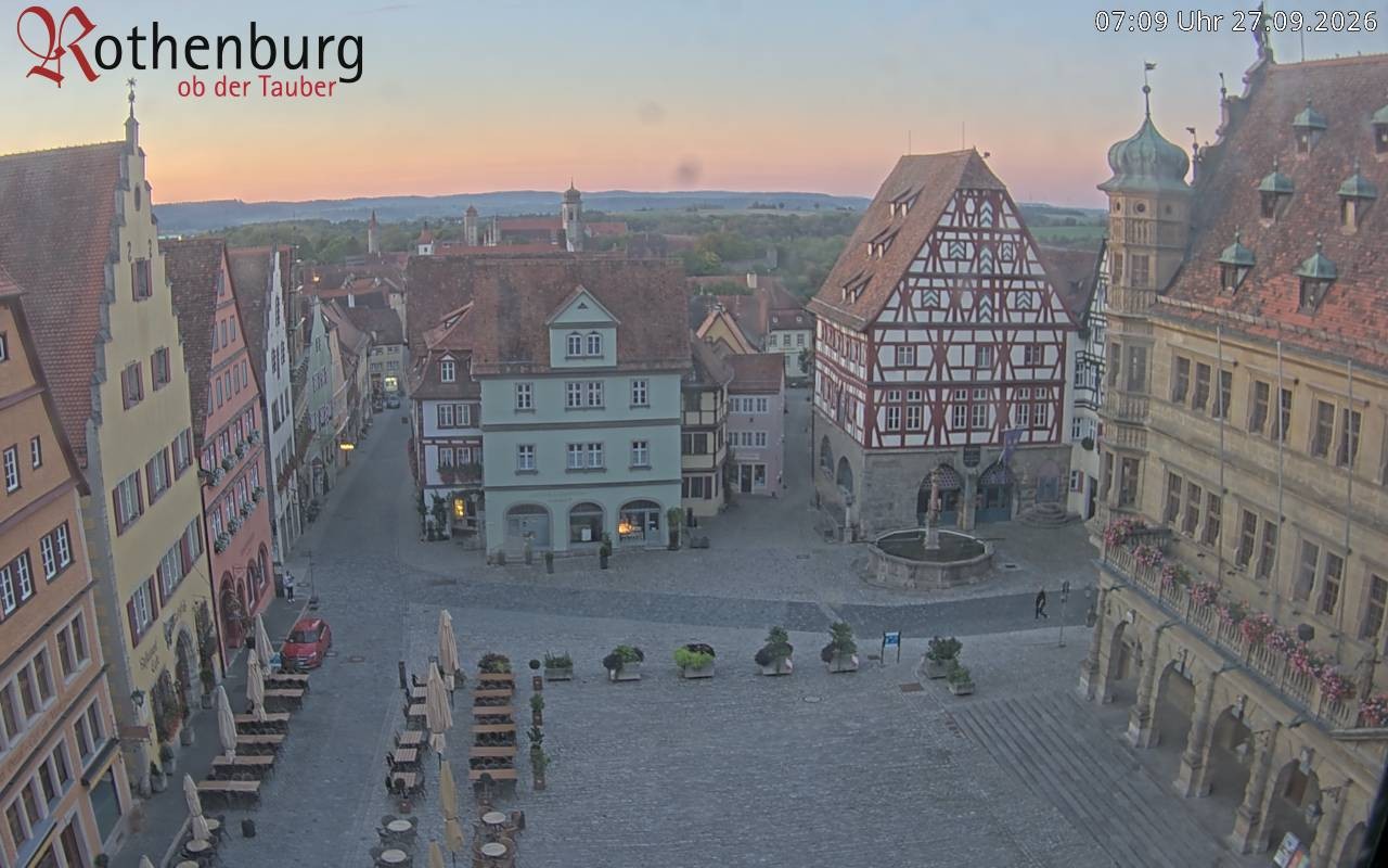 Archiv Foto Webcam Rothenburg ob der Tauber - Marktplatz