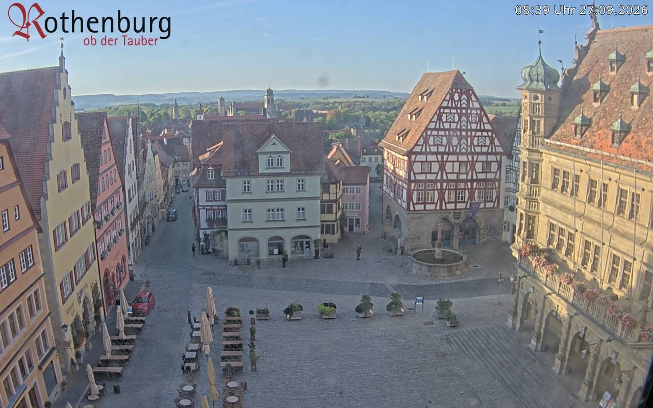 Archiv Foto Webcam Rothenburg ob der Tauber - Marktplatz