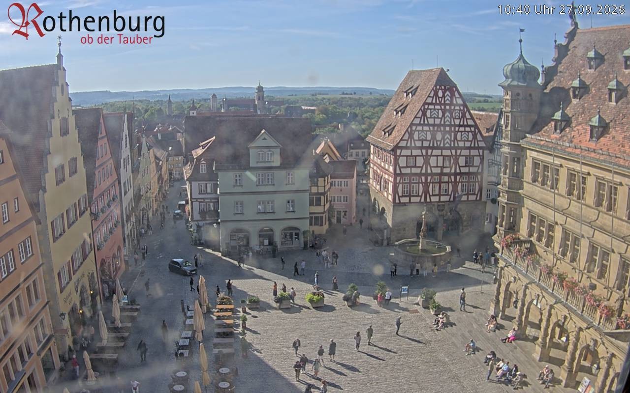 Archiv Foto Webcam Rothenburg ob der Tauber - Marktplatz