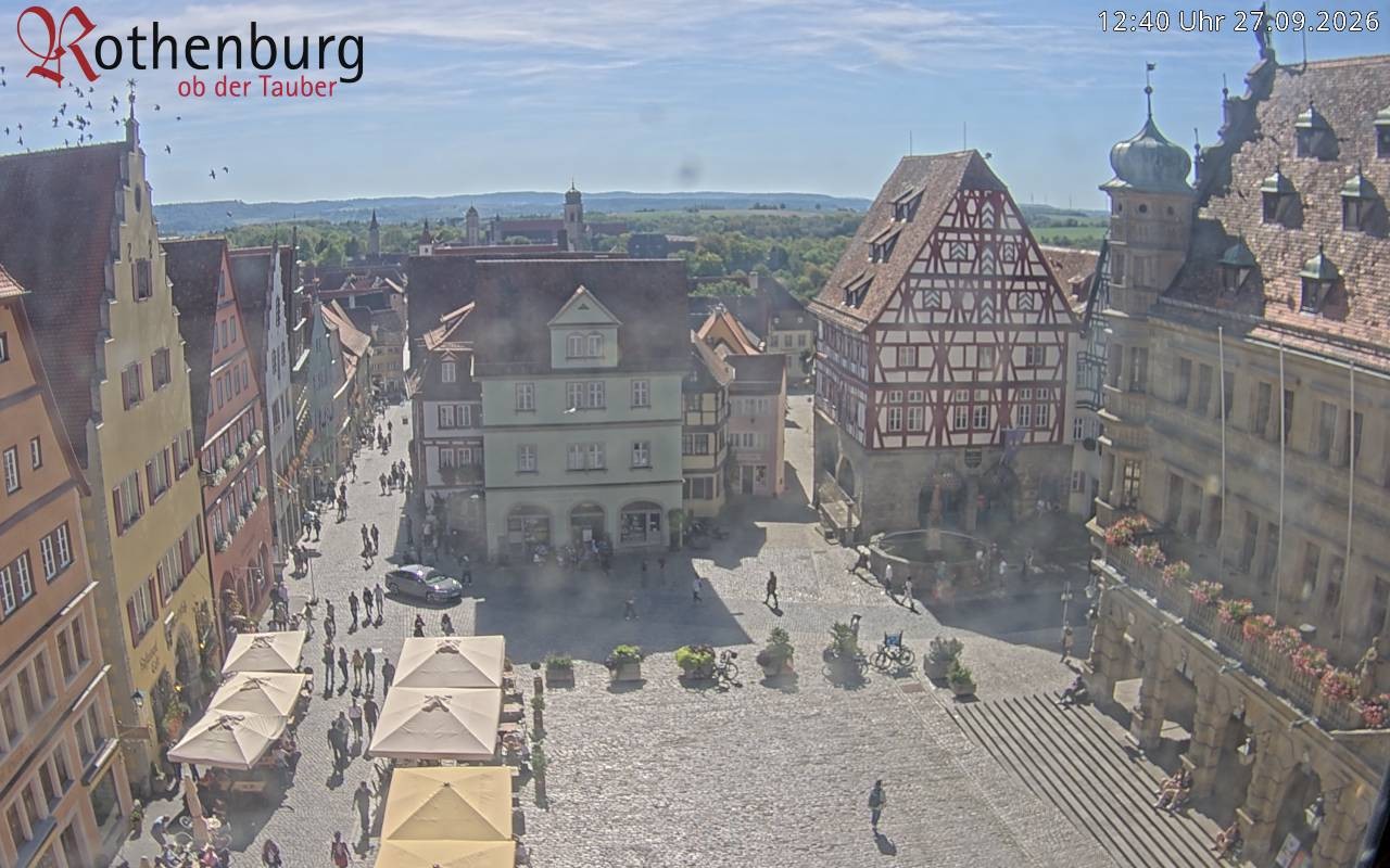 Archiv Foto Webcam Rothenburg ob der Tauber - Marktplatz