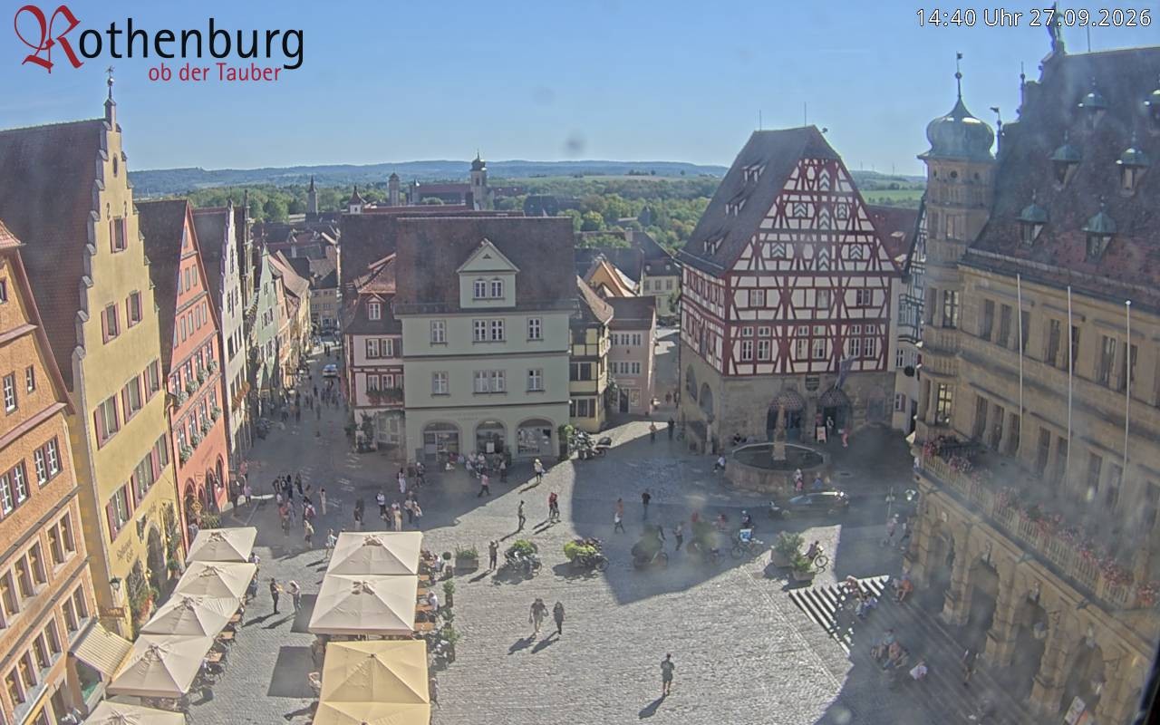 Archiv Foto Webcam Rothenburg ob der Tauber - Marktplatz