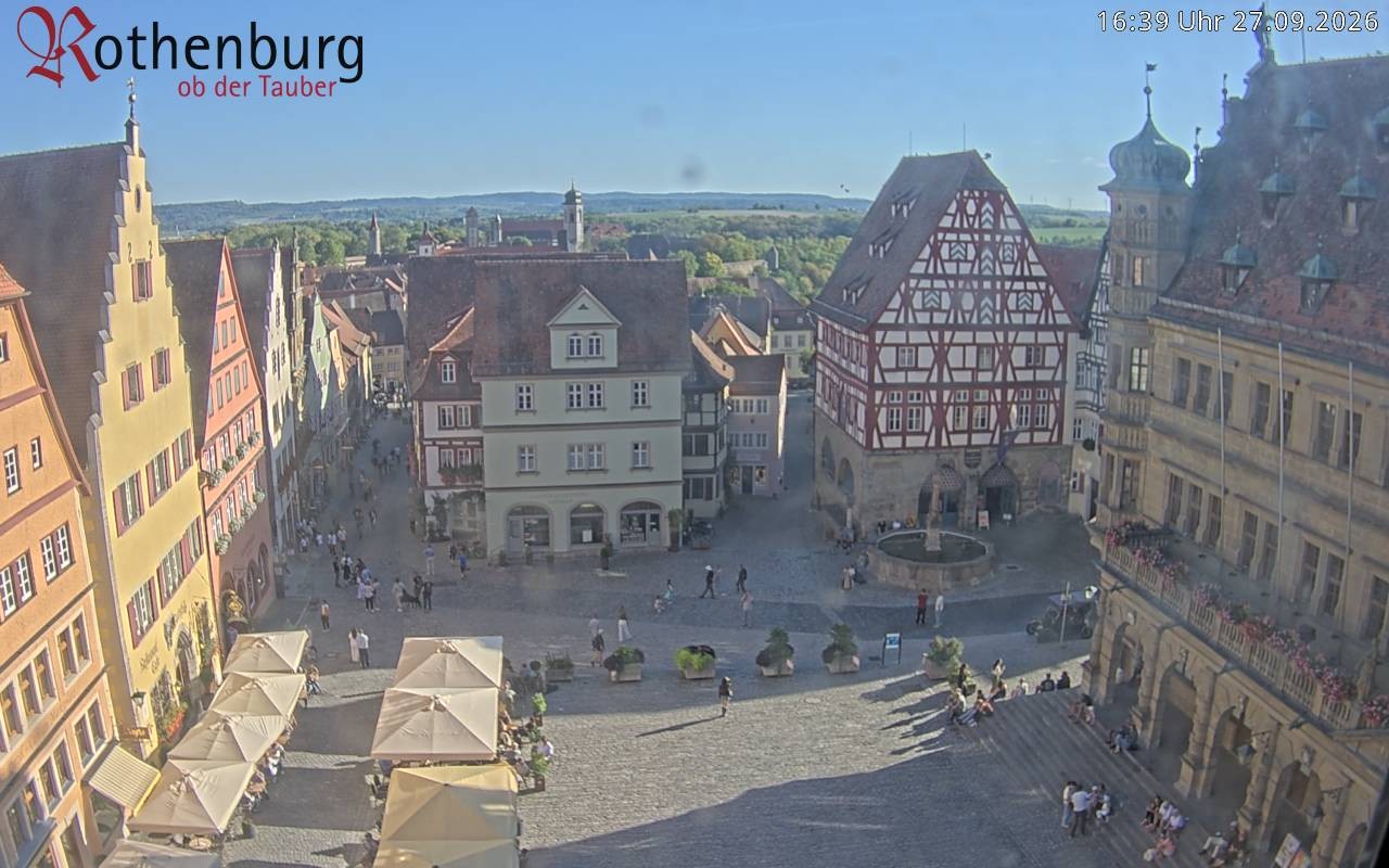 Archiv Foto Webcam Rothenburg ob der Tauber - Marktplatz