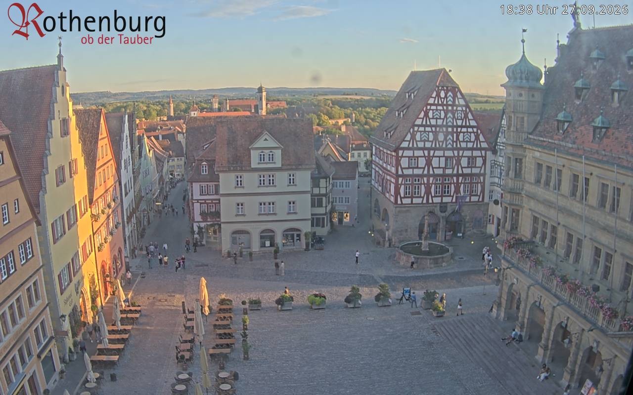 Archiv Foto Webcam Rothenburg ob der Tauber - Marktplatz