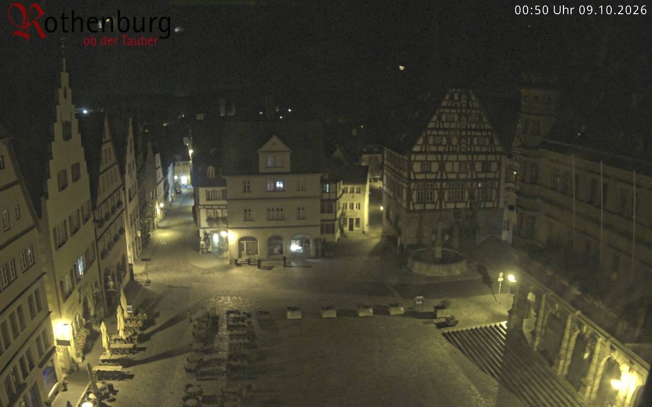 Archiv Foto Webcam Rothenburg ob der Tauber - Marktplatz