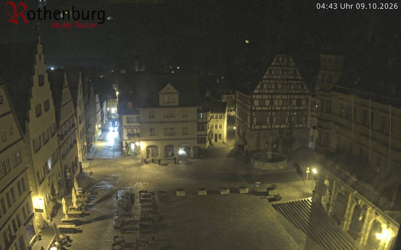Archiv Foto Webcam Rothenburg ob der Tauber - Marktplatz