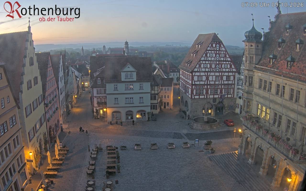 Archiv Foto Webcam Rothenburg ob der Tauber - Marktplatz