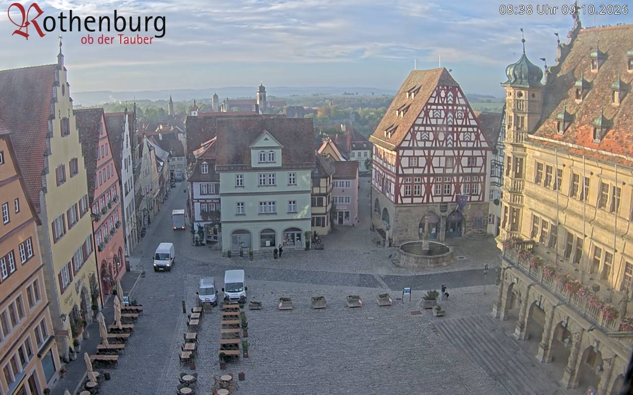 Archiv Foto Webcam Rothenburg ob der Tauber - Marktplatz