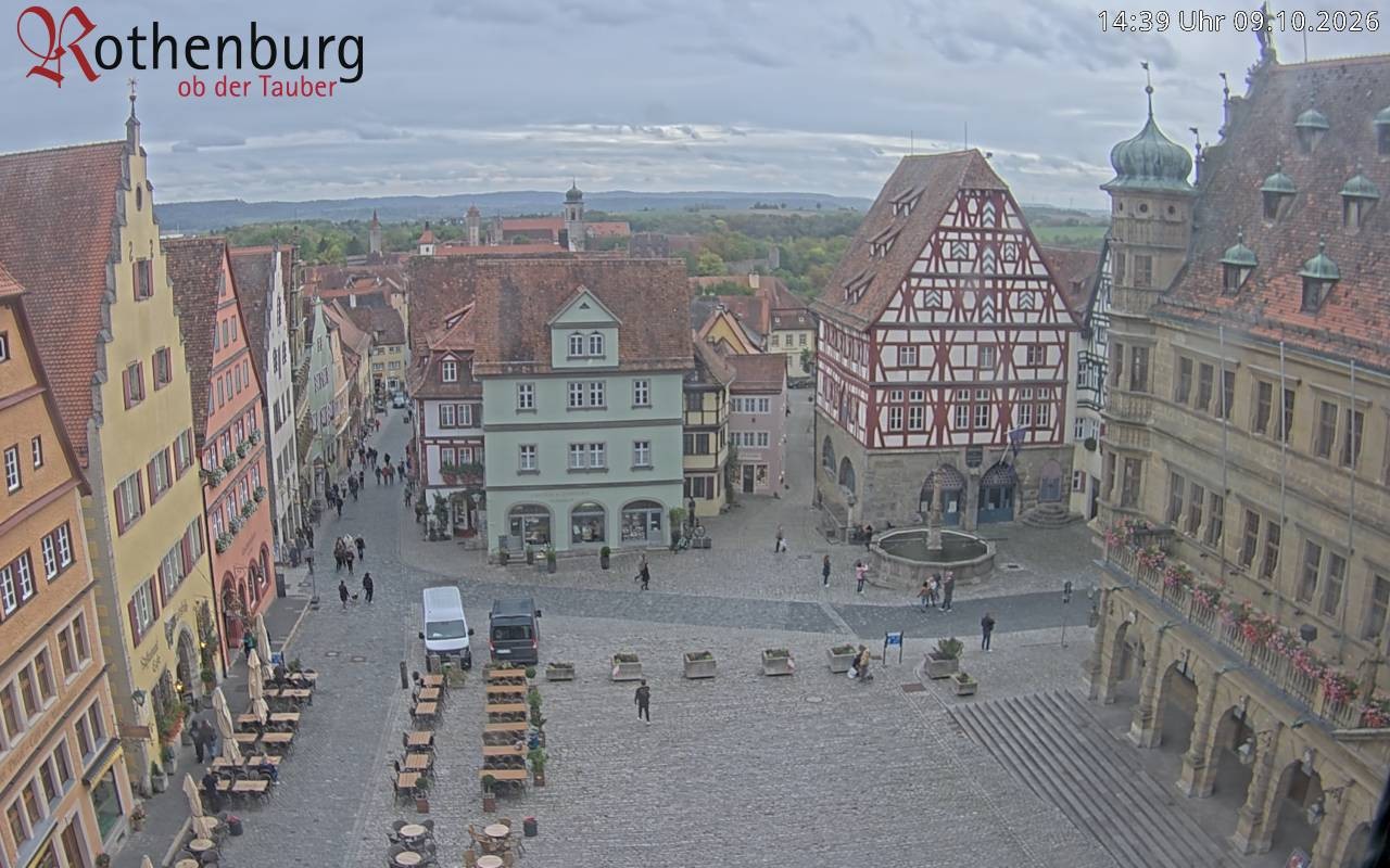 Archiv Foto Webcam Rothenburg ob der Tauber - Marktplatz