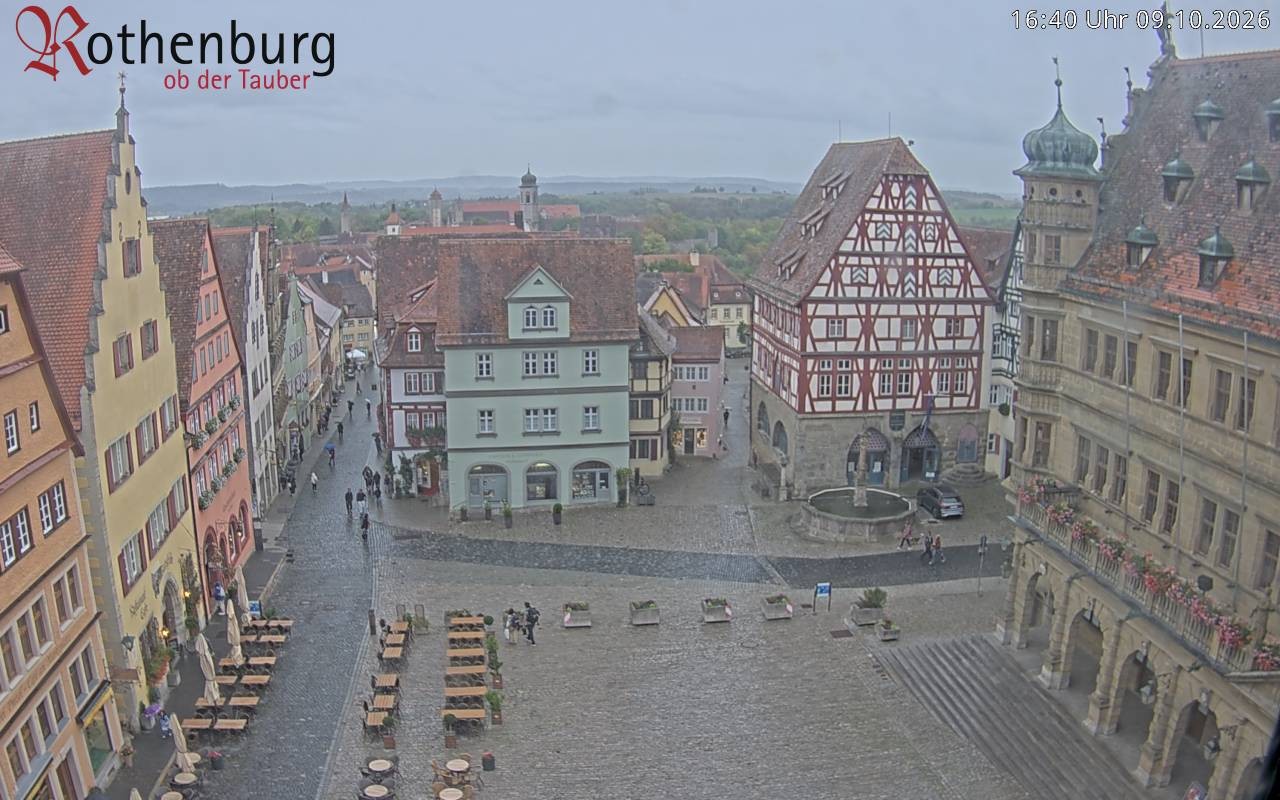 Archiv Foto Webcam Rothenburg ob der Tauber - Marktplatz
