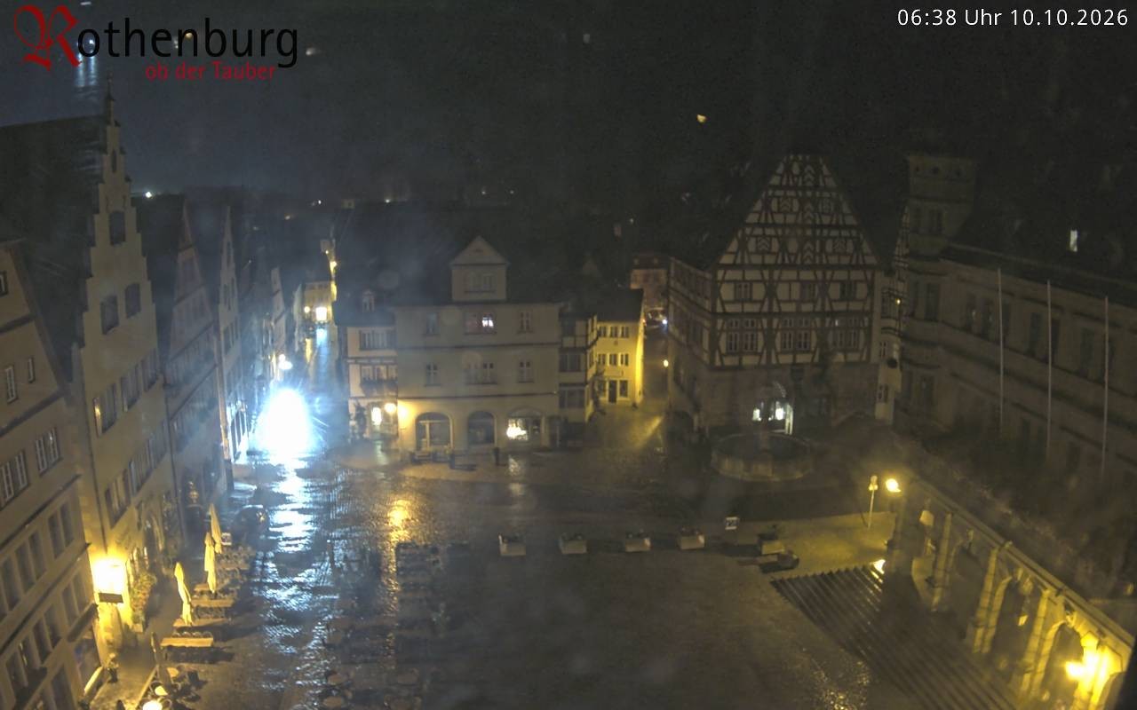 Archiv Foto Webcam Rothenburg ob der Tauber - Marktplatz