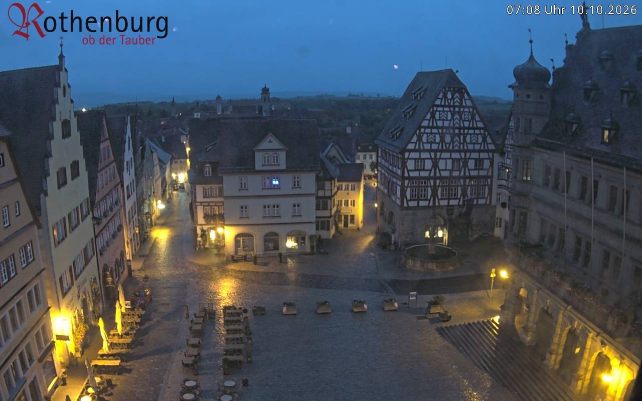 Archiv Foto Webcam Rothenburg ob der Tauber - Marktplatz
