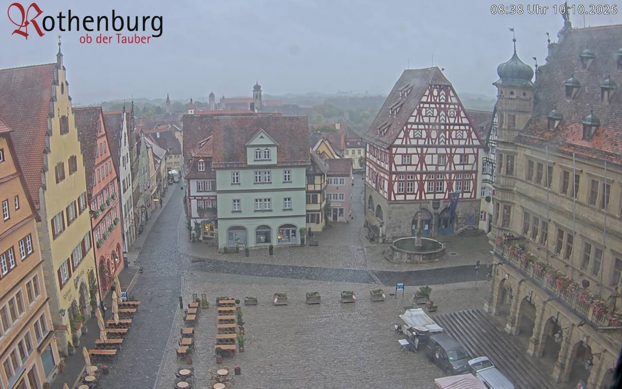 Archiv Foto Webcam Rothenburg ob der Tauber - Marktplatz