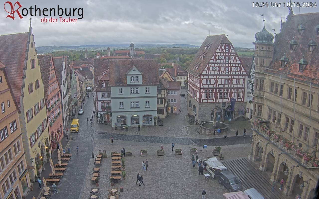 Archiv Foto Webcam Rothenburg ob der Tauber - Marktplatz