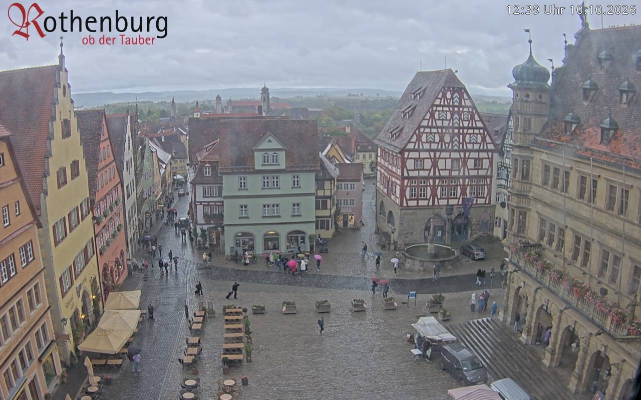 Archiv Foto Webcam Rothenburg ob der Tauber - Marktplatz