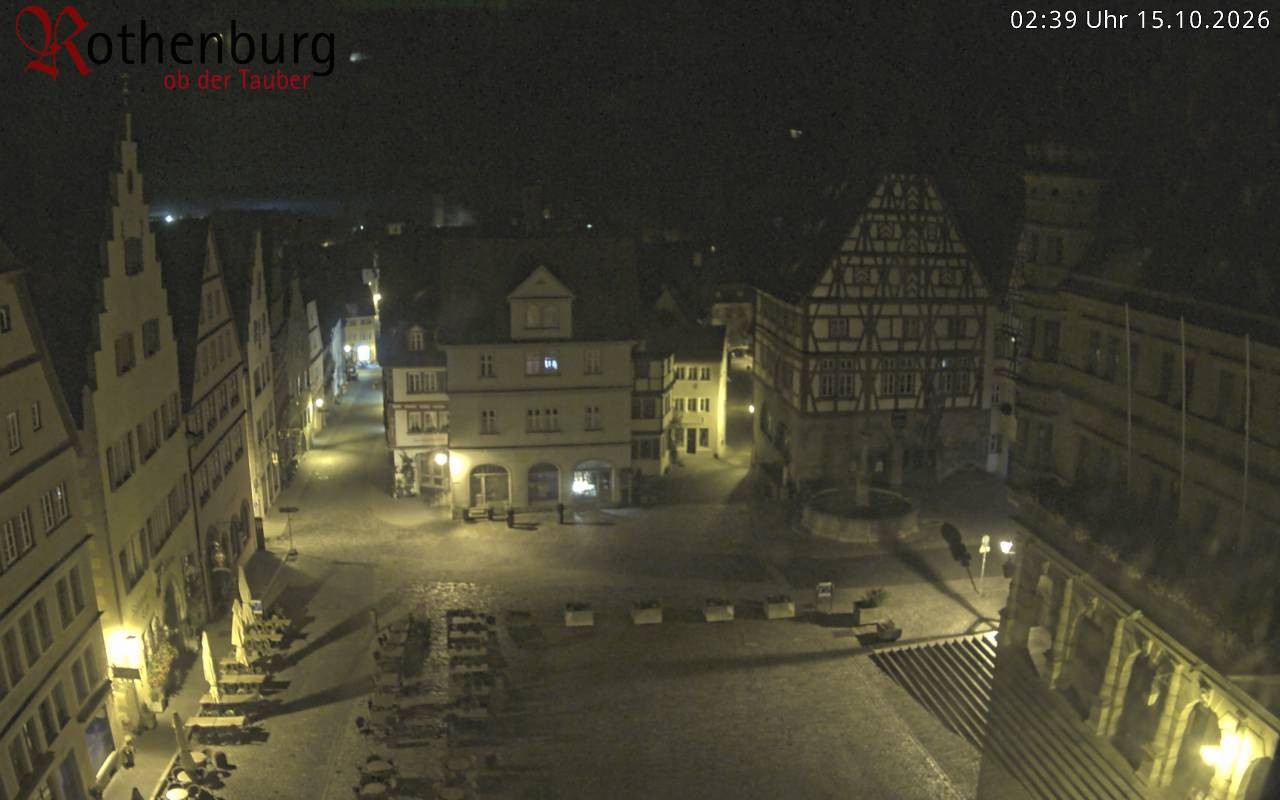 Archiv Foto Webcam Rothenburg ob der Tauber - Marktplatz
