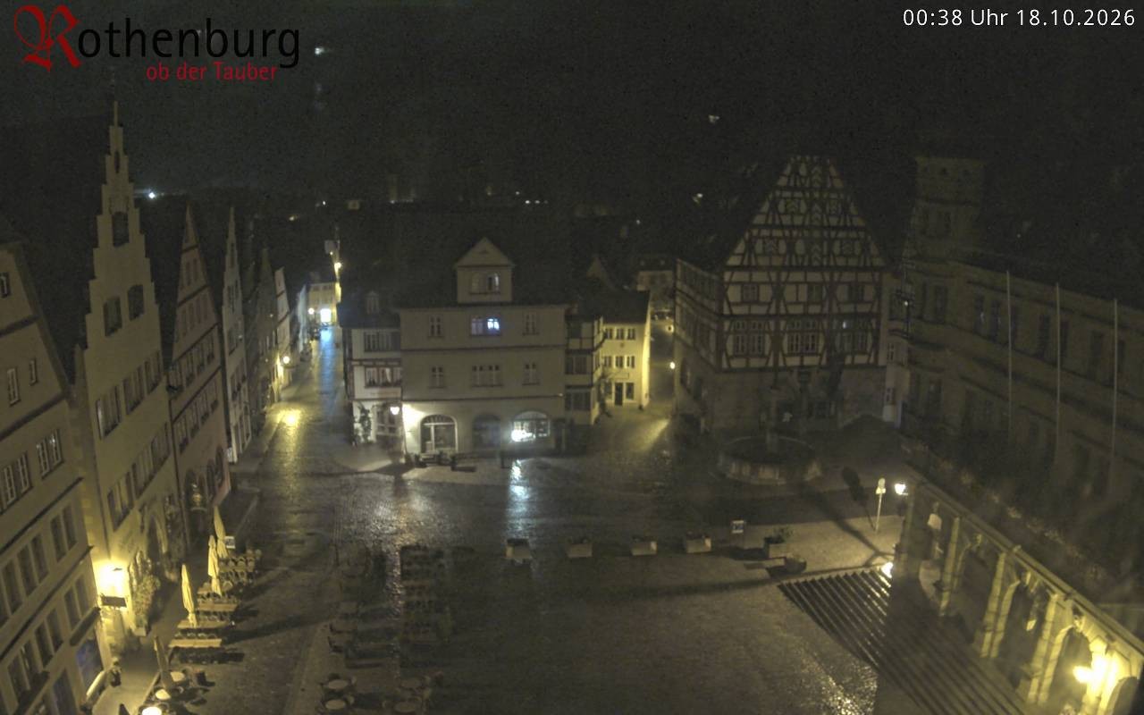 Archiv Foto Webcam Rothenburg ob der Tauber - Marktplatz