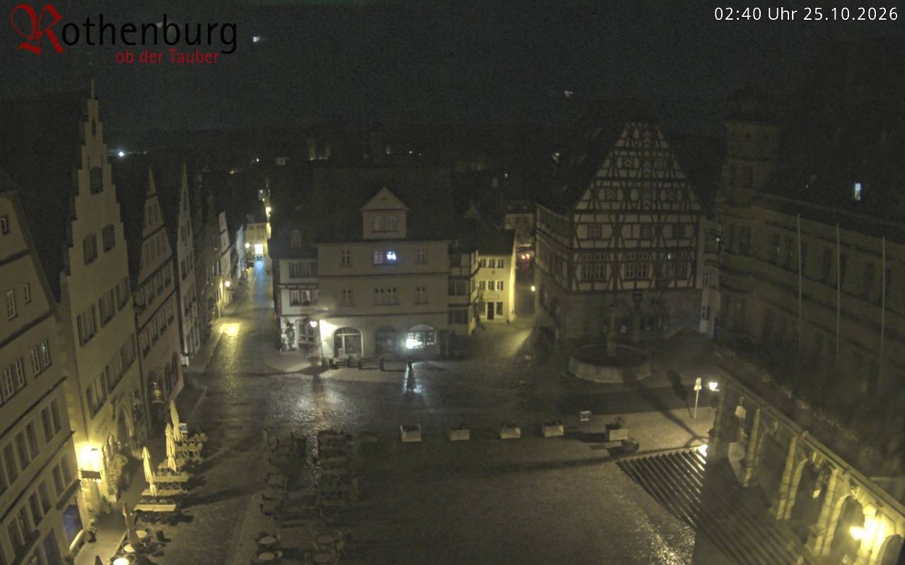 Archiv Foto Webcam Rothenburg ob der Tauber - Marktplatz