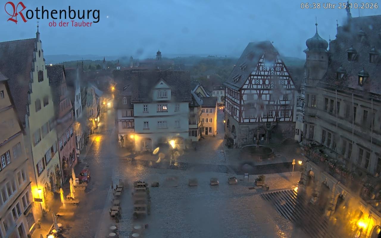 Archiv Foto Webcam Rothenburg ob der Tauber - Marktplatz