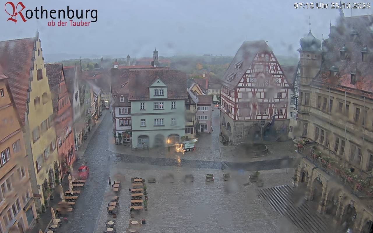 Archiv Foto Webcam Rothenburg ob der Tauber - Marktplatz