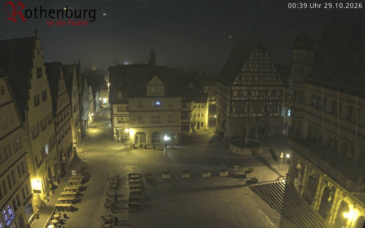 Archiv Foto Webcam Rothenburg ob der Tauber - Marktplatz