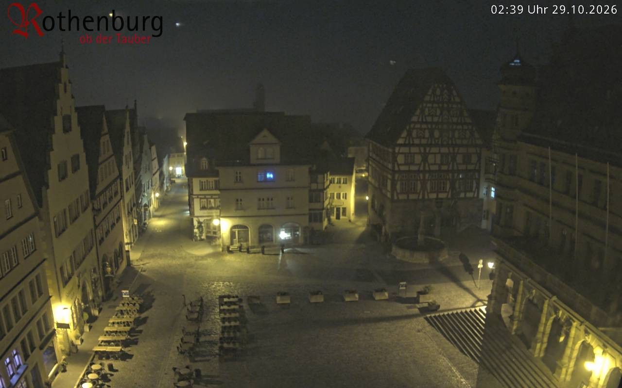 Archiv Foto Webcam Rothenburg ob der Tauber - Marktplatz